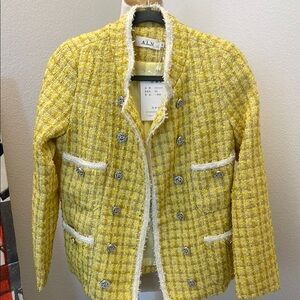 Yellow Tweed Women's Jacket